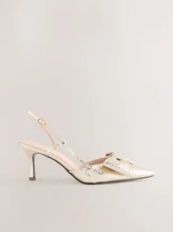 Next Or - Chaussures à talons Forever Comfort® à bout pointu et bride arrière Outlet