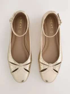 Next Or - Chaussures plates Forever Comfort® en cuir avec bride à la cheville Best