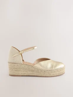 Next Or - Espadrilles à plateforme fermée et à bout compensé Sale
