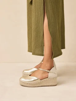 Next Or - Espadrilles à plateforme fermée et à bout compensé Sale