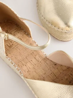 Next Or - Espadrilles à plateforme fermée et à bout compensé Sale