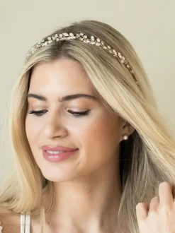 Ivory & Co Or - Ivoire & Co Bohème Vigne à cheveux cristaux et perles Sale