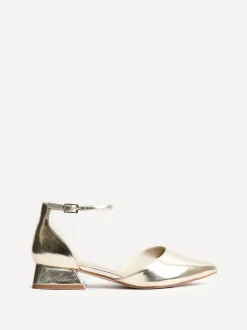 Linzi Or - talons larges Dolly à petit talon Clearance