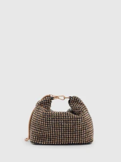 Reiss Or - Pochette à bracelet en cristal Leah New