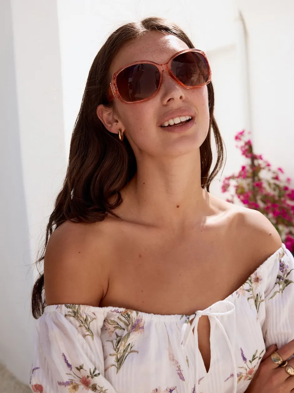 Next Orange - Lunettes de soleil à découpe effet dégradé New