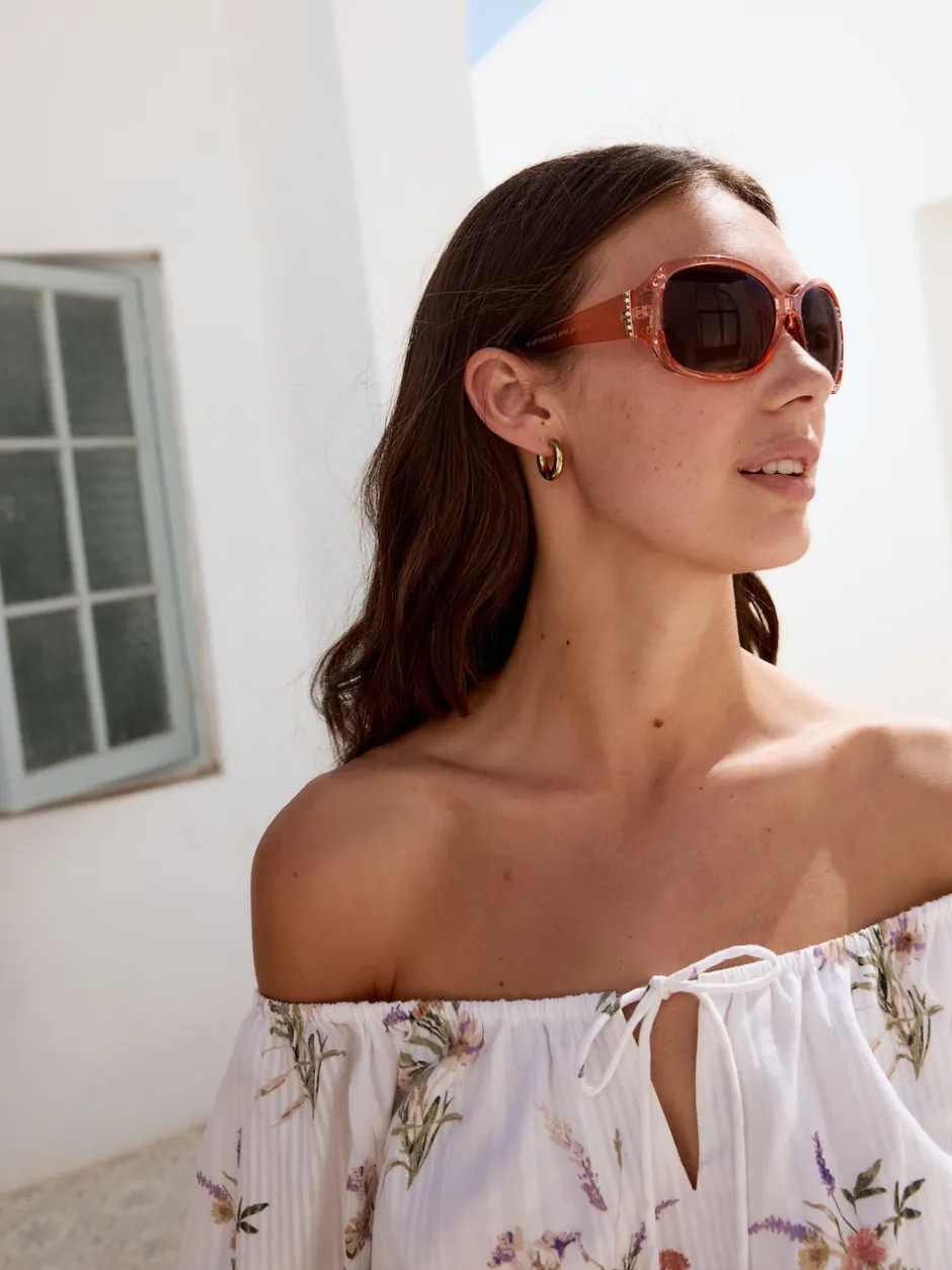 Next Orange - Lunettes de soleil à découpe effet dégradé New