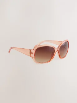 Next Orange - Lunettes de soleil à découpe effet dégradé New