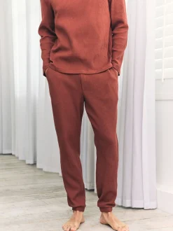 Chelsea Peers Orange - Pantalon - Bas de jogging long gaufré - rouille Online