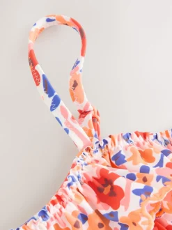 Next Orange à petites fleurs - Bikini à volants (3-16ans) Outlet