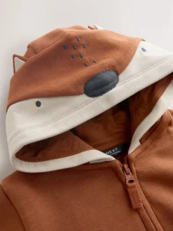Next - Sweat à capuche zippé (3mths-7yrs) Orange Outlet