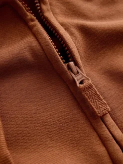 Next - Sweat à capuche zippé (3mths-7yrs) Orange Outlet