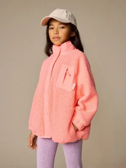 Next Orange corail - Veste en polaire boutonnée (3-16ans) New