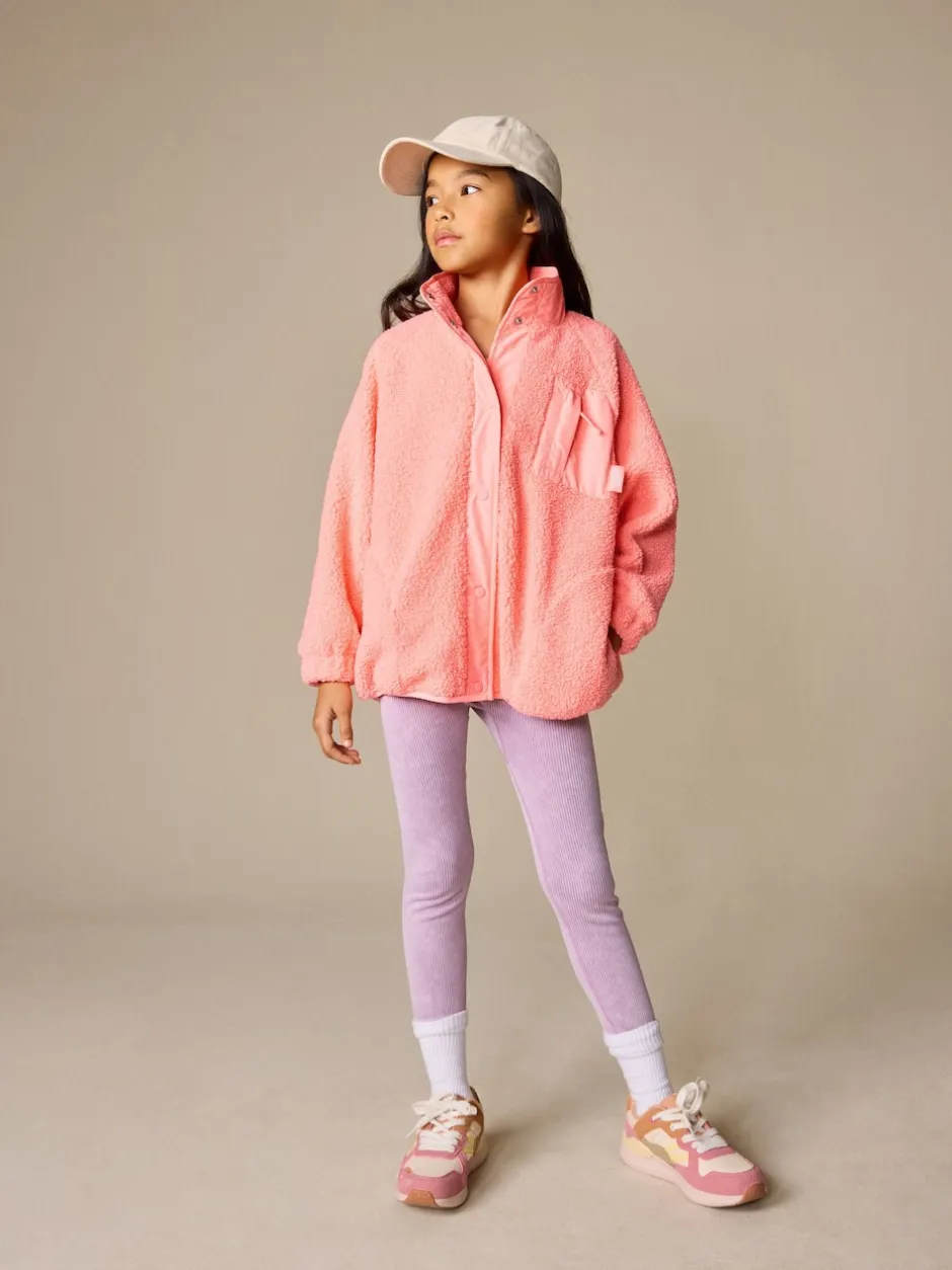 Next Orange corail - Veste en polaire boutonnée (3-16ans) New