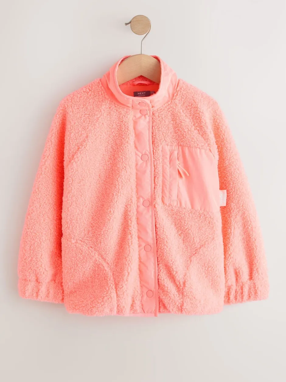 Next Orange corail - Veste en polaire boutonnée (3-16ans) New