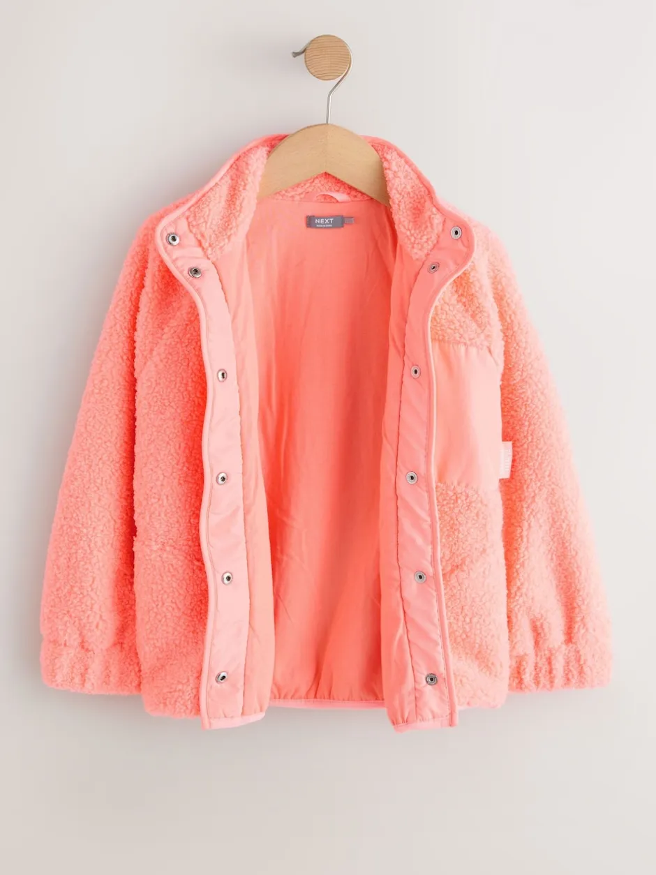 Next Orange corail - Veste en polaire boutonnée (3-16ans) New