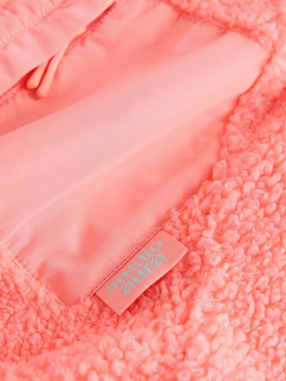 Next Orange corail - Veste en polaire boutonnée (3-16ans) New