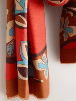 Next Orange imprimé cachemire - Écharpe épaisse Sale