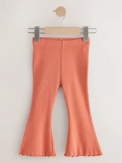 Next - Leggings évasés à côtes (3mths-7yrs) Orange marron Outlet