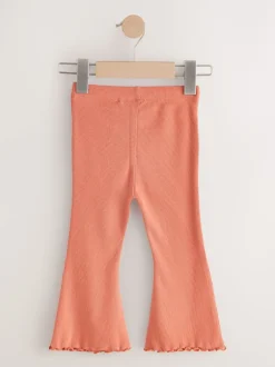 Next - Leggings évasés à côtes (3mths-7yrs) Orange marron Outlet