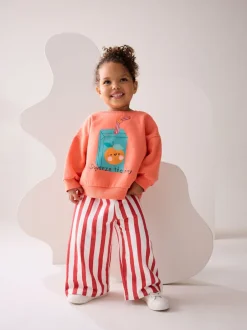 Next - Ensemble Sweat-shirt et Pantalons Amples (3mois-7ans) Orange Squeeze the Day Clearance