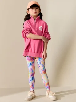 Next - Leggings (3-16ans) Orange/bleu fleuri Online