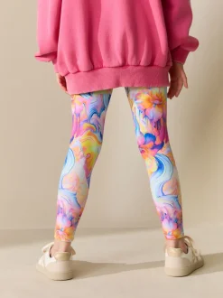 Next - Leggings (3-16ans) Orange/bleu fleuri Online