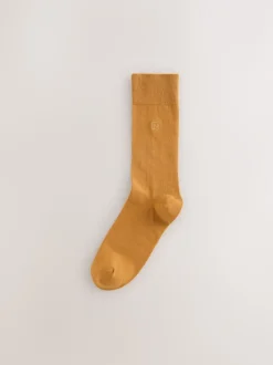 Next Orange/vert/bleu - Lot de 8 - Chaussettes fraîches brodées durables Best