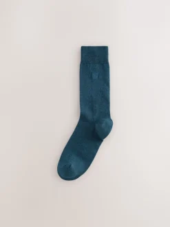 Next Orange/vert/bleu - Lot de 8 - Chaussettes fraîches brodées durables Best