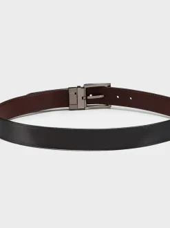Osprey London The Crawford 3.5cm Ceinture en cuir réversible