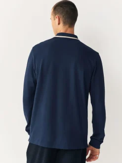 Next Ottoman bleu marine - Polo à liserés Sale