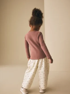 Next Ours blancs Mono à pois - Pantalons avec ornements style tonneau (3mois-7ans) Outlet
