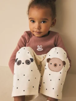 Next Ours blancs Mono à pois - Pantalons avec ornements style tonneau (3mois-7ans) Outlet