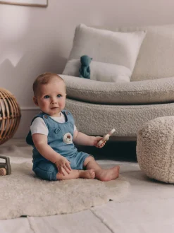 Next Ours bleu - Ensemble salopette et body tissé bébé (0mois-2ans) Hot