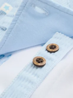 Next - Ensemble salopette et body en velours côtelé (0mois-2ans) Ours bleu Clearance