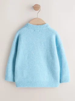 Next - Personnage Pull Col rond en maille (3mois-7ans) Ours bleu Discount