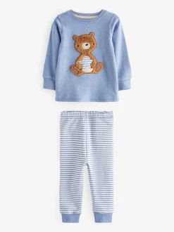 Next Ours bleu clair - Lot de 3 pyjamas Snuggle (9mois-6ans) Hot
