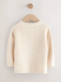 Next - Pull tricoté (3mths-7yrs) ours Crème Sale