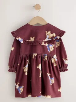 Next Ours en peluche bordeaux - Robe à col à manches longues (3mois7ans) Clearance