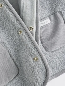 Next Ours gris - Cosy Borg Veste Bébé en laine polaire Outlet