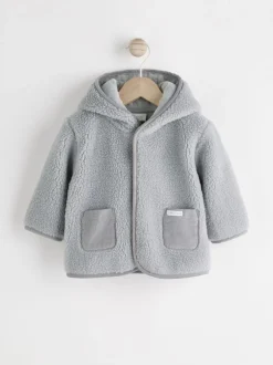 Next Ours gris - Cosy Borg Veste Bébé en laine polaire Outlet