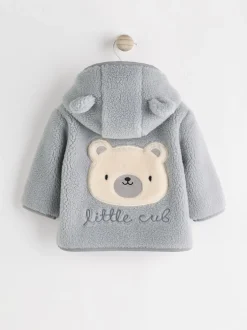 Next Ours gris - Cosy Borg Veste Bébé en laine polaire Outlet