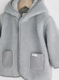 Next Ours gris - Cosy Borg Veste Bébé en laine polaire Outlet