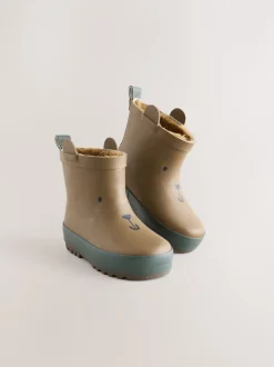 Next - Bottines en caoutchouc avec doublure chaude ours marron Discount