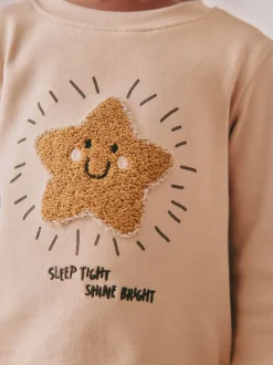 Next Ours marron/étoile - Lot de 3 pyjamas Snuggle (9mois-9ans)