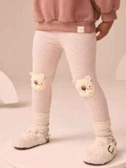 Next Ours rayé écru - Leggings embellis (3mths-7yrs) New