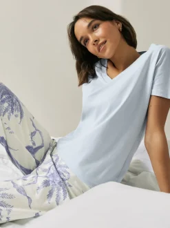 Next Palmier violet lilas - Pyjama à manches courtes Online