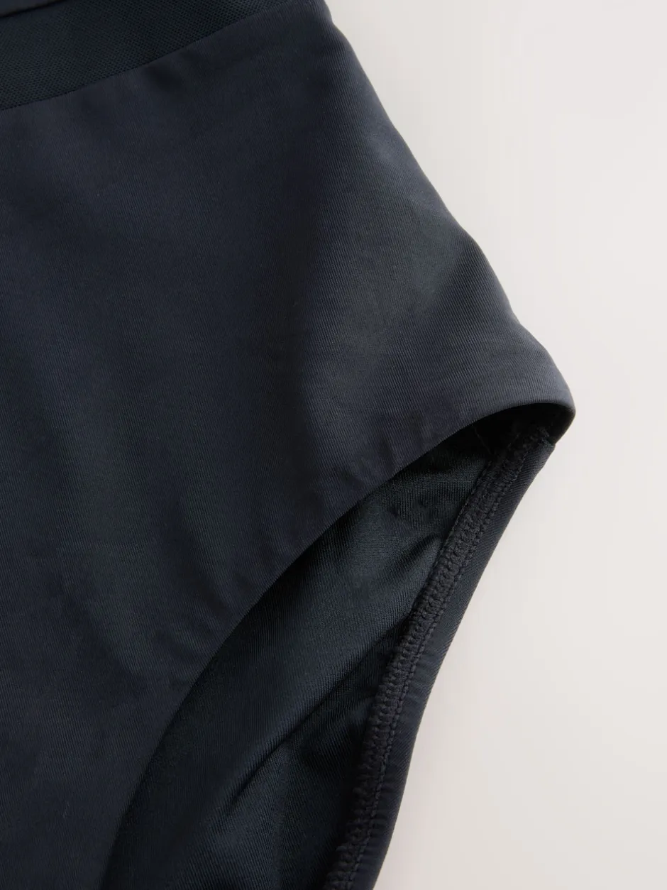 Next Panneau en maille noire - Maillot de bain gainant Tummy à col montant Online