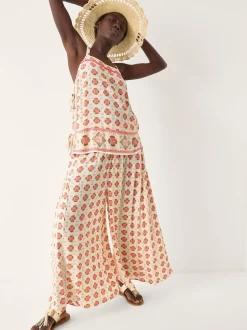 Monsoon Pantalon large à imprimé floral Maddie Best