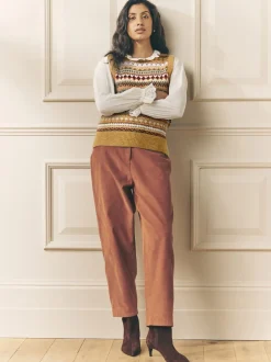 Laura Ashley Pantalon léger décontracté en velours côtelé Outlet