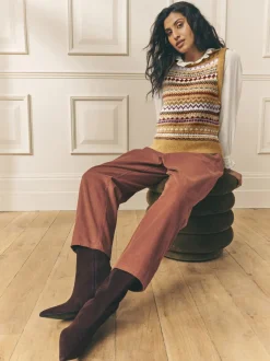 Laura Ashley Pantalon léger décontracté en velours côtelé Outlet